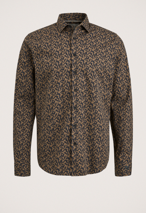 Print On Poplin Stretch Overhemd