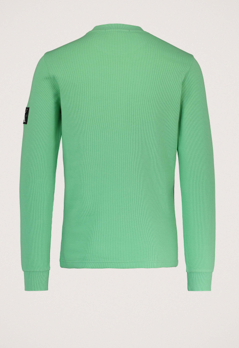Monologo Badge Waffle Sweater 