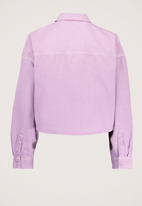 Extreme Oversize Crop Denim Blouse