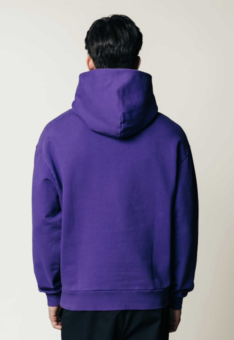 Uni Logo Relaxed Clean Hoodie