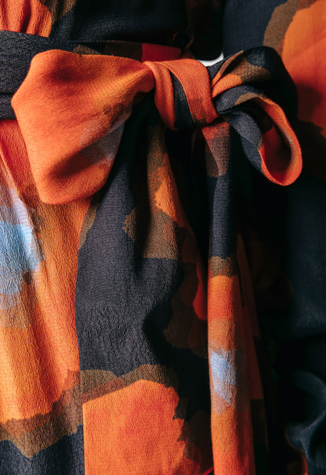 Lola Painted Wrap Flower Jurk