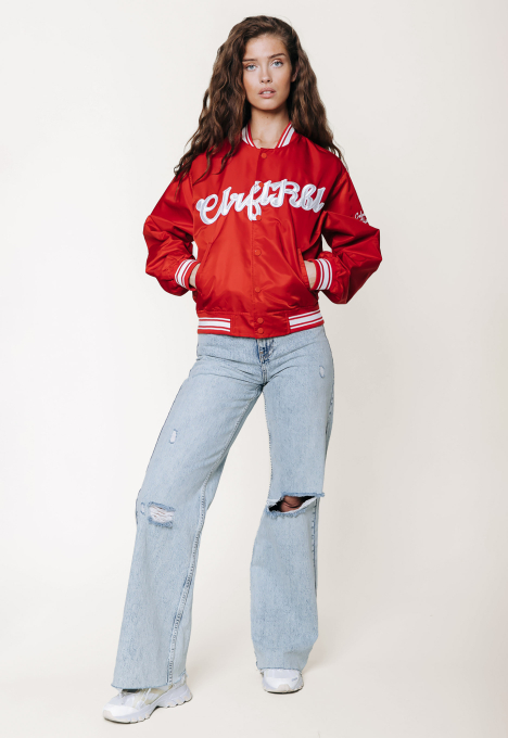 Felicia Patch Satin Bomber Jack