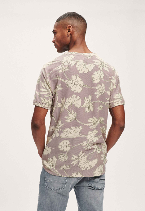 R-neck Co Twill T-shirt