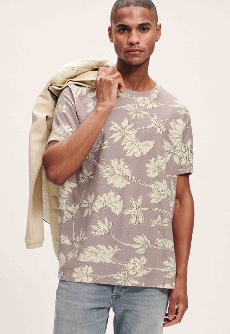 R-neck Co Twill T-shirt