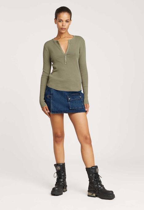 Deep V-Neck Slim Top