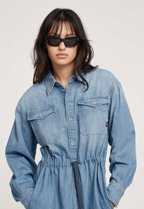 Relaxed Drawcord Jurk