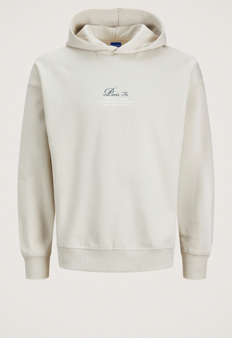 Beige graphic hoodie outlet