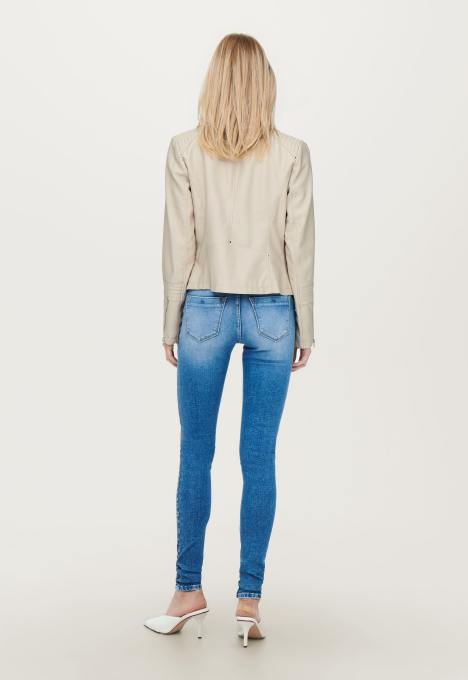 Gemma Faux Leather Biker Jacket