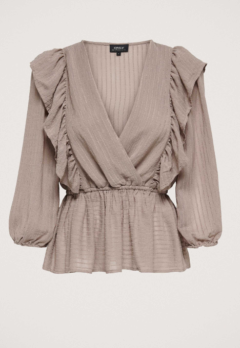 London 3/4 Ruffle Blouse