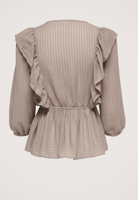 London 3/4 Ruffle Blouse