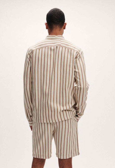 Cotton Twill Stripe Overshirt