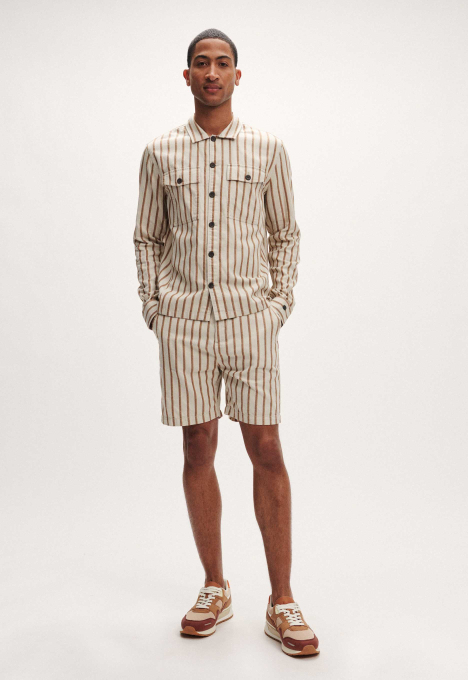 Cotton Twill Stripe Overshirt