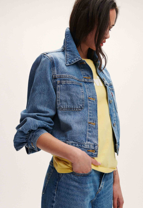 Slouch Sleeve Trucker Denimjack