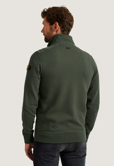 Zip Jacquard Interlock Sweatvest