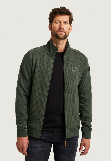 Zip Jacquard Interlock Sweatvest