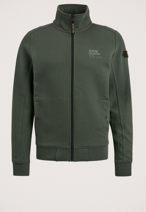 Zip Jacquard Interlock Sweatvest