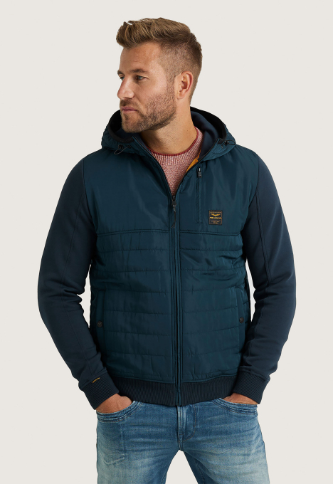 Hooded Jacket Interlock Mix Sweatvest