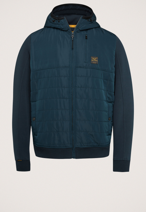 wanhoop Regelen Mantel PME Legend Hooded Jacket Interlock Mix Sweatvest Blue Navy | Open32.nl