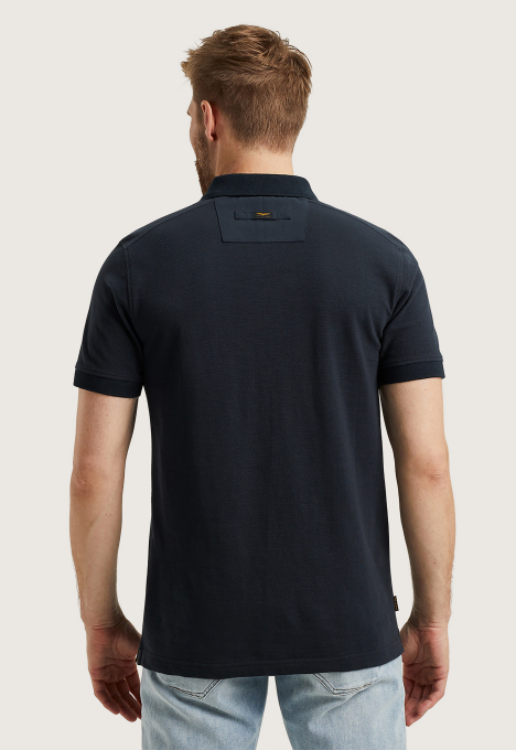 PME Legend Pique Slub Polo Blue Navy | Open32.nl