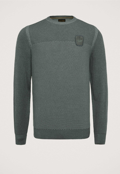 R-neck Cotton Plated Trui