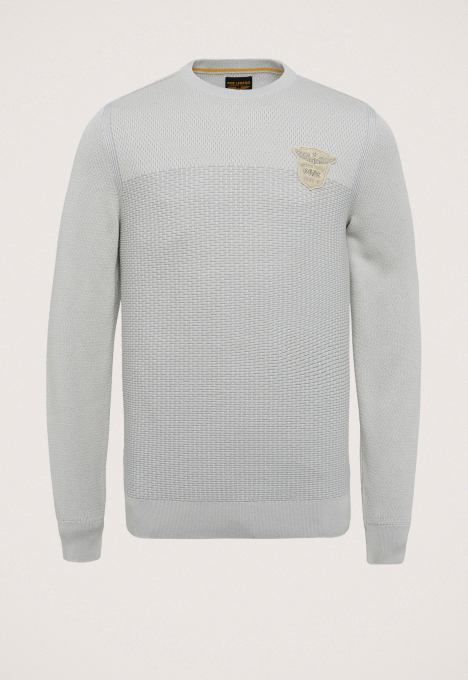 R-neck Cotton Plated Trui