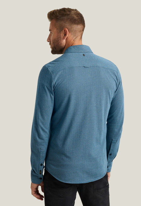 Co Jersey Jacquard Herringbone Overhemd