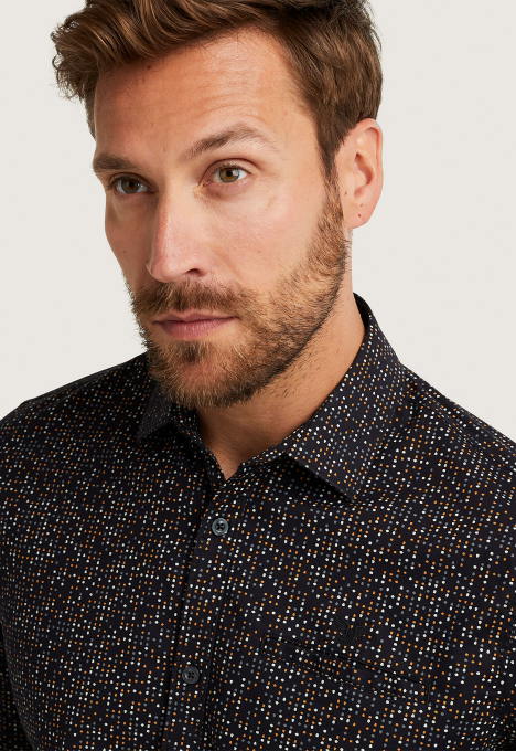 Print On Poplin Stretch Overhemd