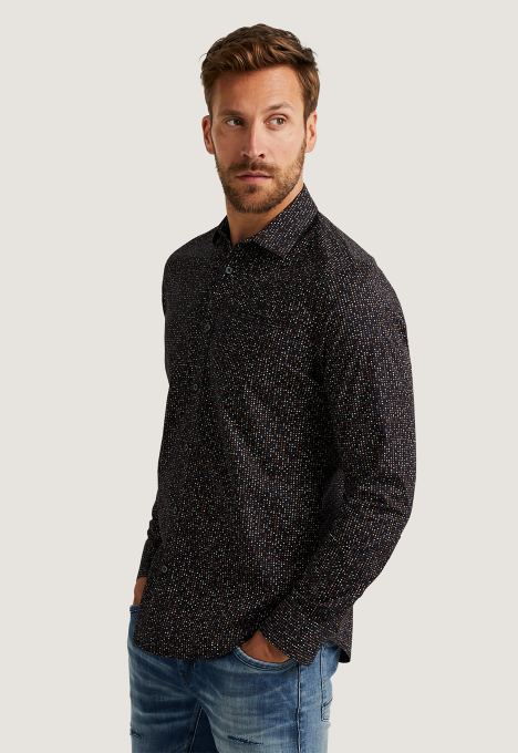 Print On Poplin Stretch Overhemd