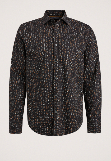 Print On Poplin Stretch Overhemd
