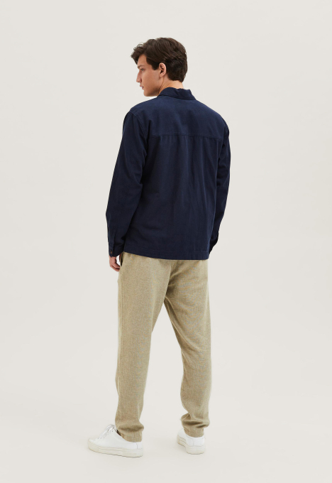 Looseblas-linen Overhemd