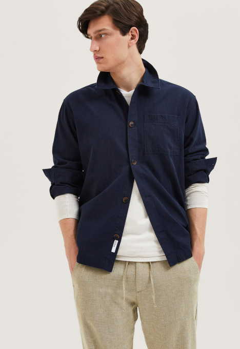 Looseblas-linen Overhemd