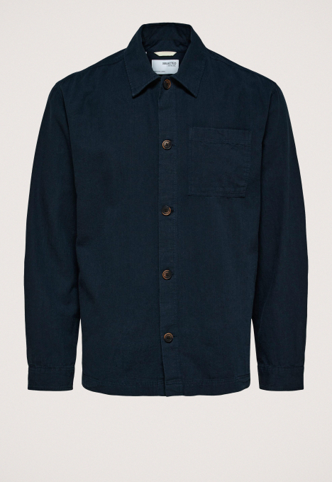 Looseblas-linen Overhemd