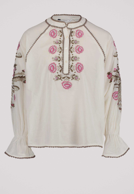 Flower Embroidery Blouse