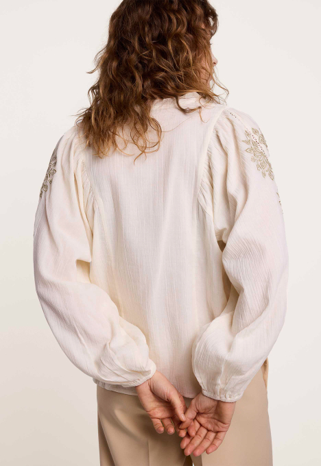 Gold Lurex Embroidery Blouse
