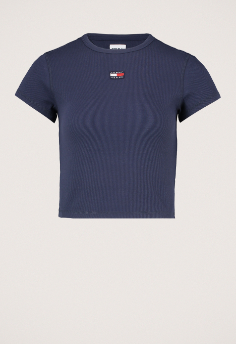 Ribgebreid Tommy Badge T-shirt