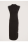 Rib Mock Neck Lange Jurk