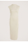 Rib Mock Neck Lange Jurk