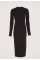 Tab Sleeve Split Rib jurk