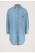 Badge Denim Shirt Jurk