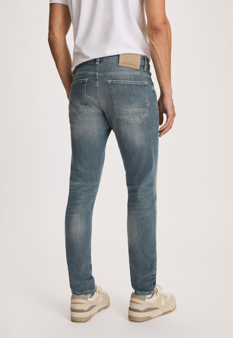 Silvercreek Drill Super Slim Jeans Icy Blue | Open32.nl