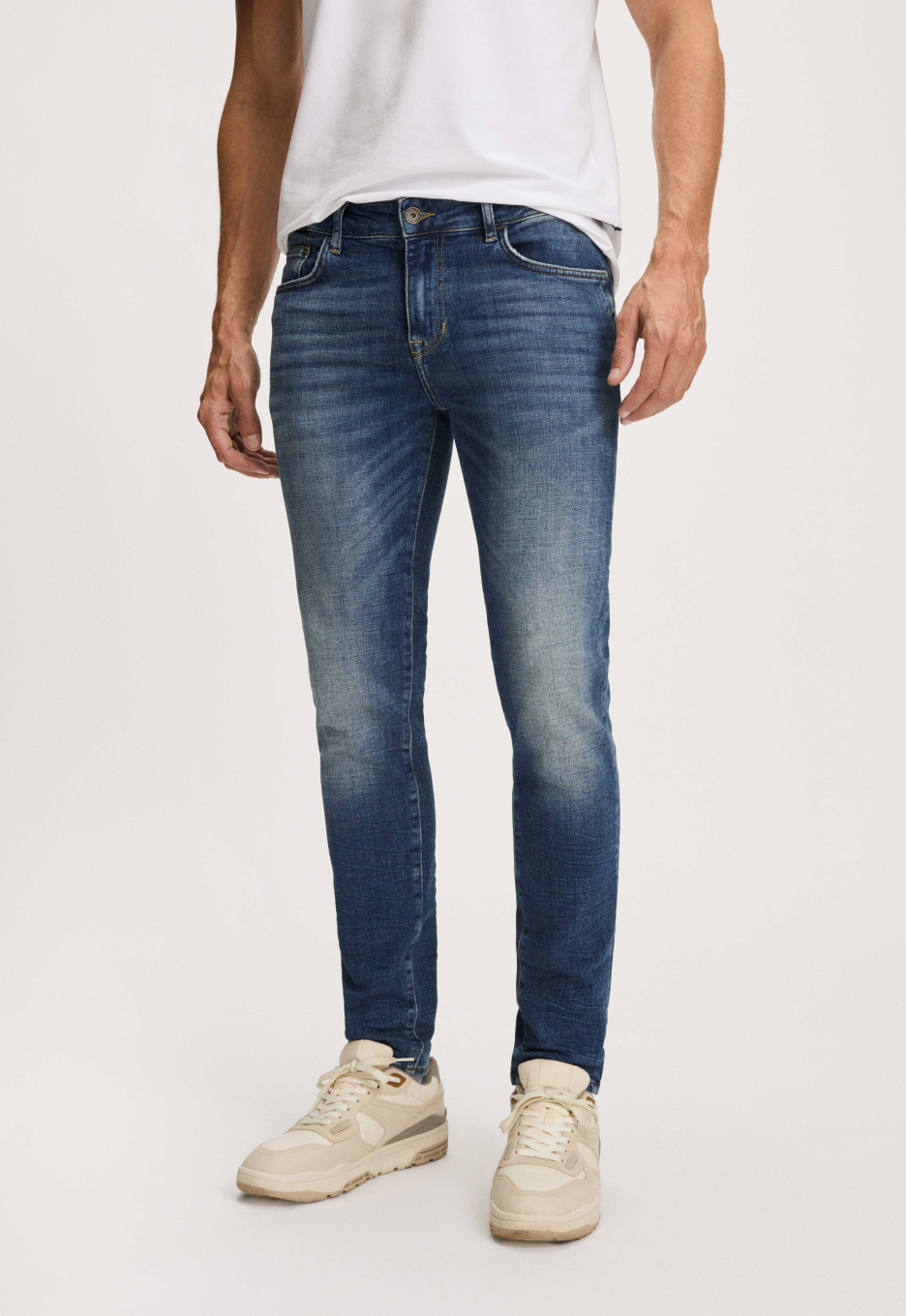 洋楽 SLIM/WHAT I DO/G-RAP Silvercreek Drill Super Slim Jeans Denim Medium Vintage | Open32.nl