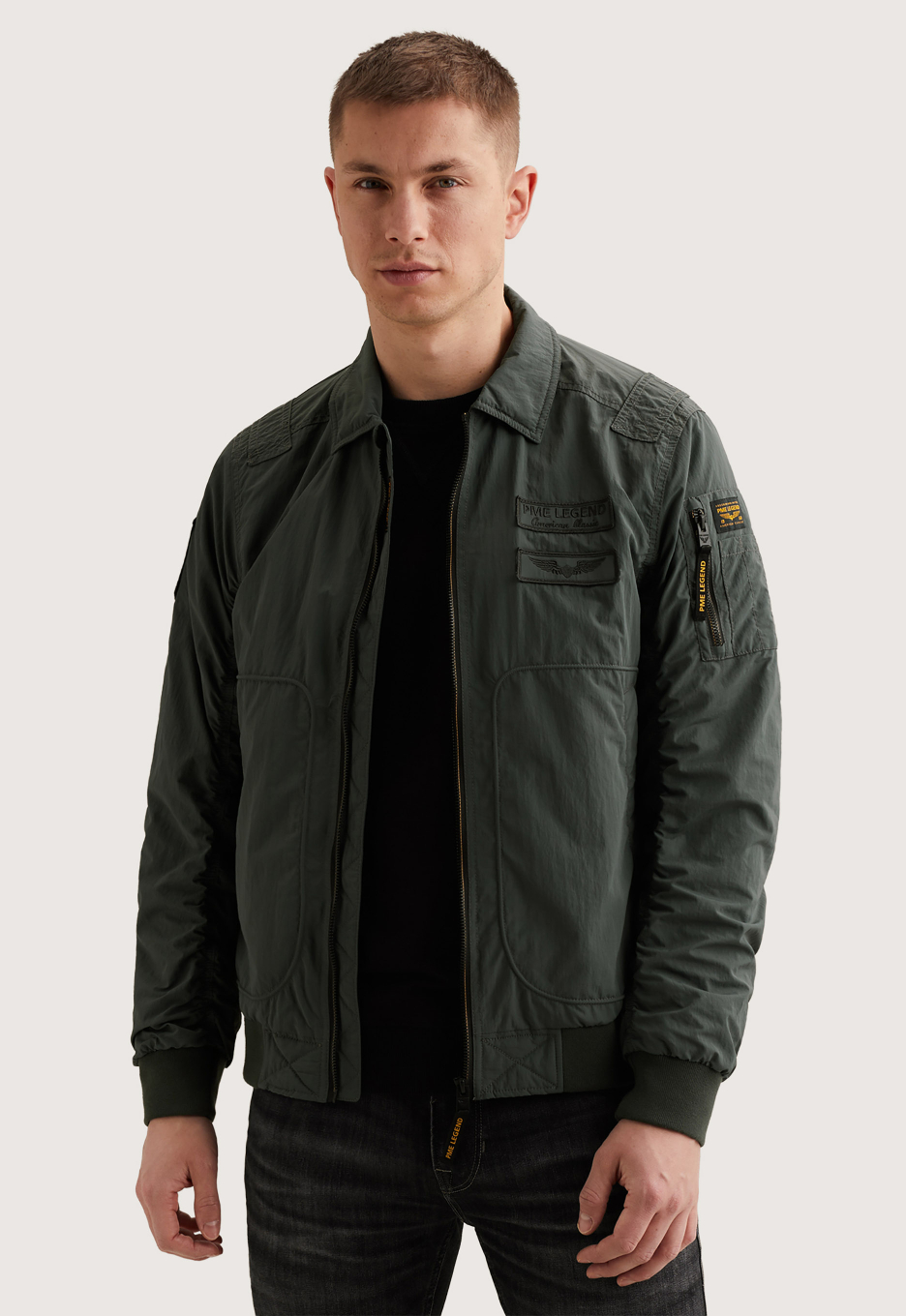 .*o様 steaf　GLEAM FLIGHT JACKET PME Legend Glazer flight jacket Grey Dark | Open32.nl