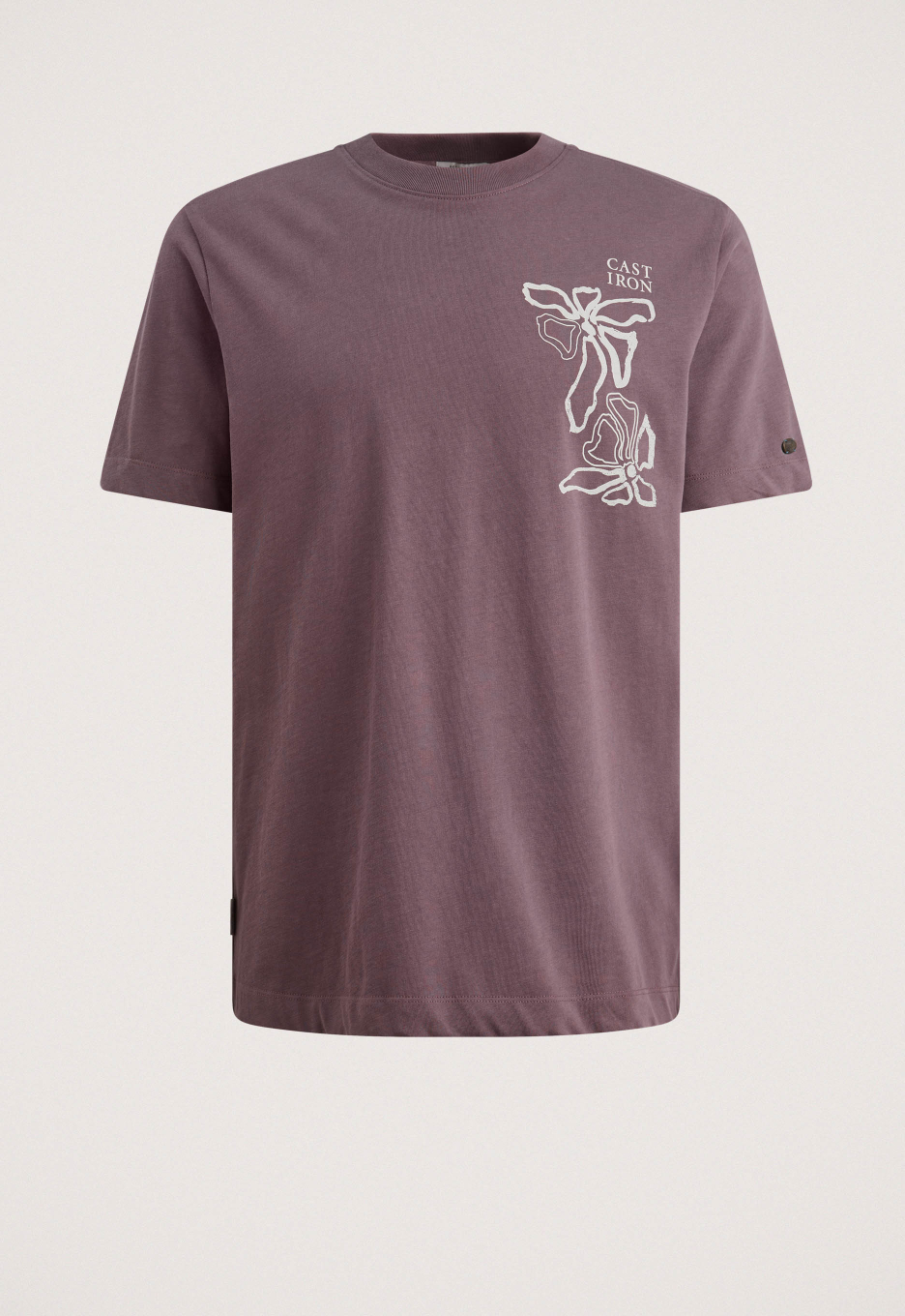 Cast Iron Single Jersey T-shirt Aubergine | Open32.nl