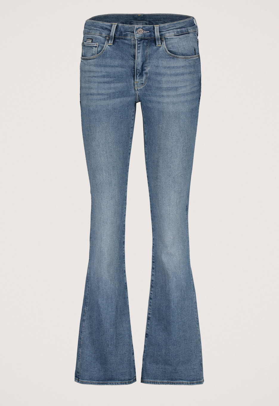 G-Star 3301 Flare Jeans Denim Mid Blue | Open32.nl