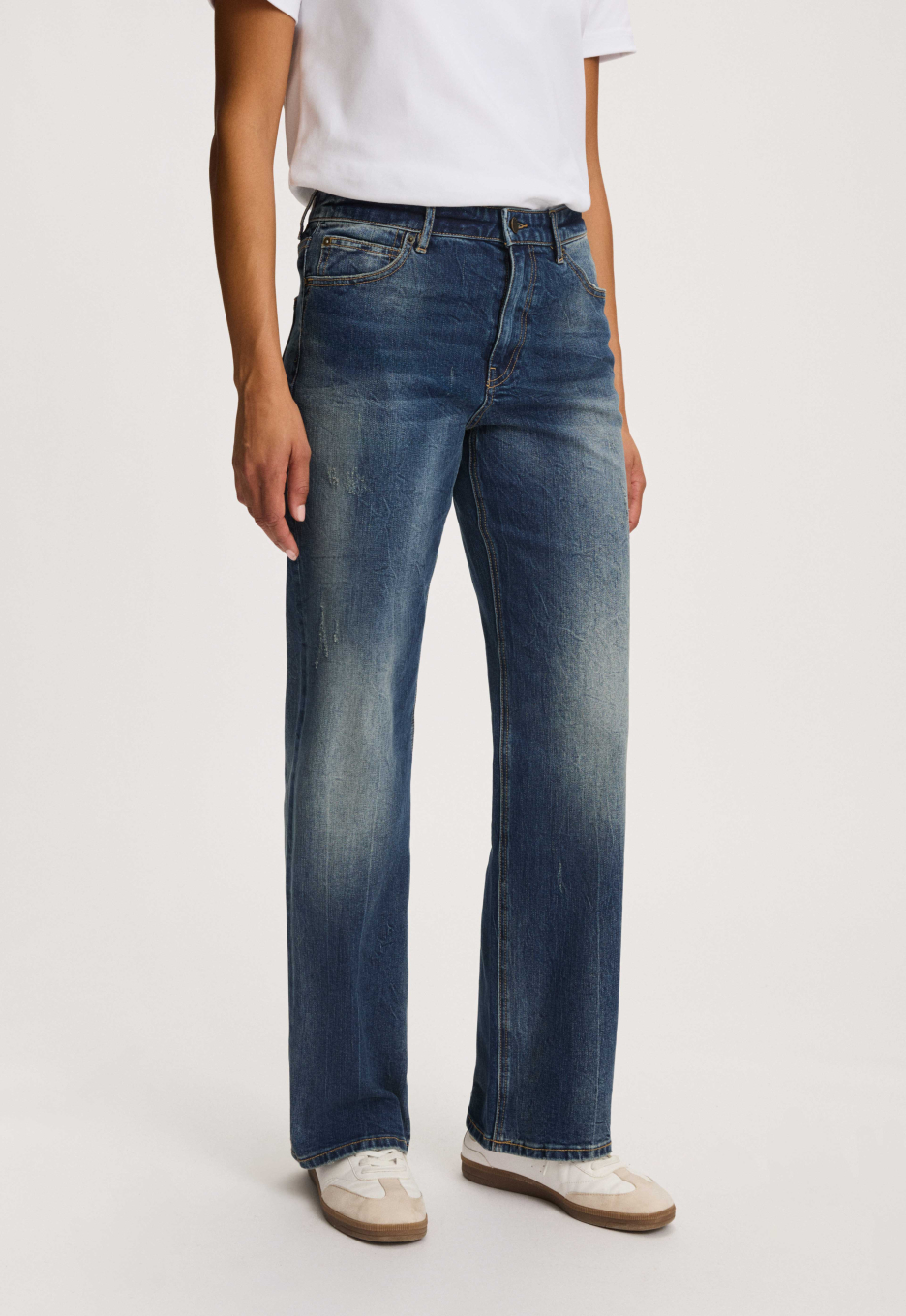 Silvercreek Jade Straight Jeans Denim Dark Vintage | Open32.nl