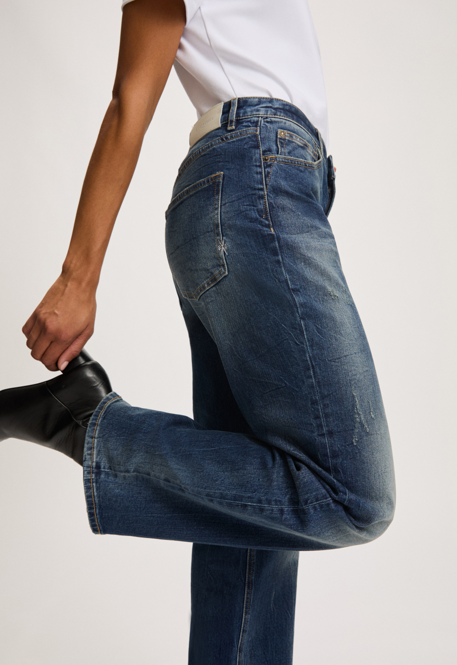 Silvercreek Jade Straight Jeans Denim Dark Vintage | Open32.nl
