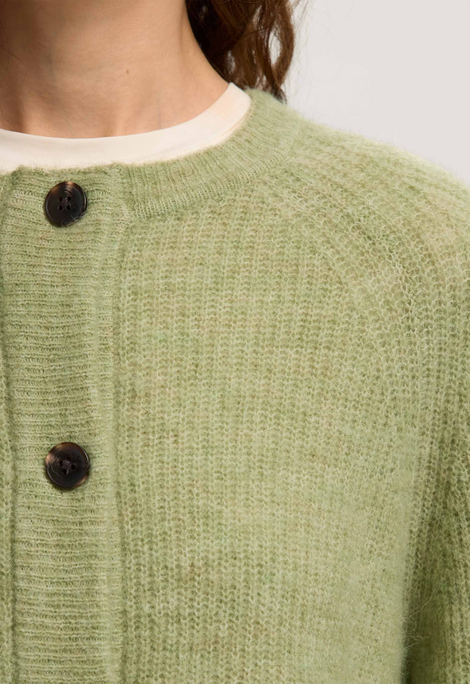 Selected Wool Blend Cardigan Green Mint | Open32.nl