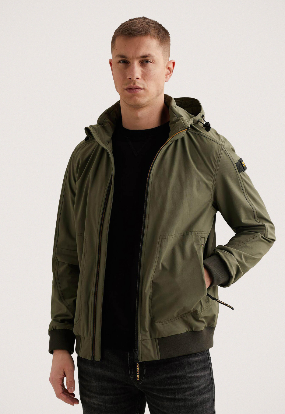 U.S.N. カーキ ミリタリージャケット サイズ46 PME Legend Stretch Flight Jacket Green | Open32.nl