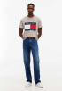 T-shirt Met Ronde Hals En Vlagbadge