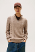 Cable Knit Zip Trui